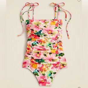 J. Crew Floral One Piece Swimsuit - Multicolor